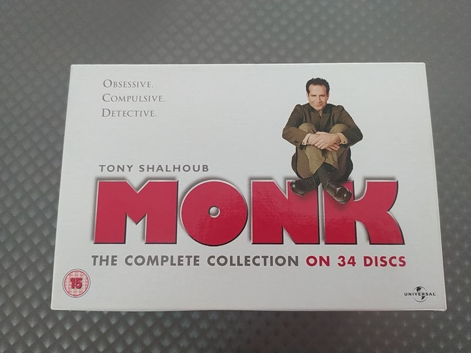 Monk Complete collectie, CD & DVD, DVD | TV & Séries télévisées, Enlèvement ou Envoi, Anglais, Comme neuf, Autres genres
