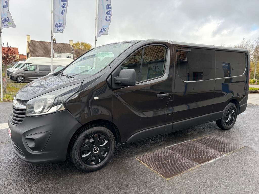 Opel Vivaro Dble Cabine*L2*1.6DCI*Airco*GPS*CruiseCo*1e eig., Voorwielaandrijving, Stof, 1600 cc, Zwart