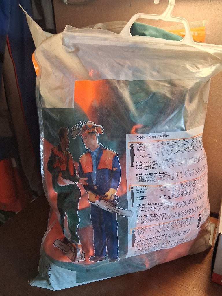 Stihl veiligheid bosbouw zaagvest, Ophalen