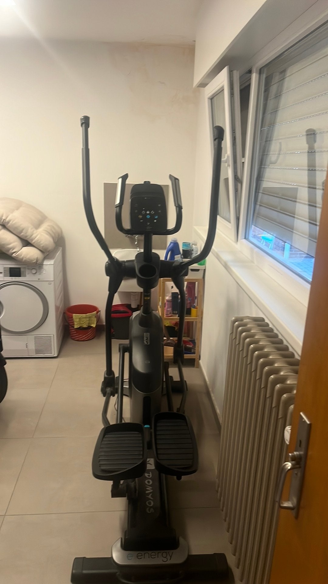 crosstrainer domyos grijs/zwart (prijs overeen te komen), Enlèvement, Utilisé, Autres matériaux, Vélo elliptique