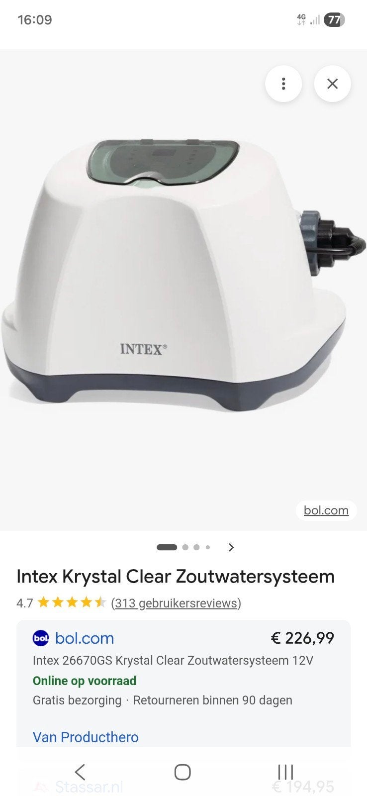 Zwembadfilter zoutwatersysteem, Tuin en Terras, Zwembad-toebehoren, Ophalen, Filter