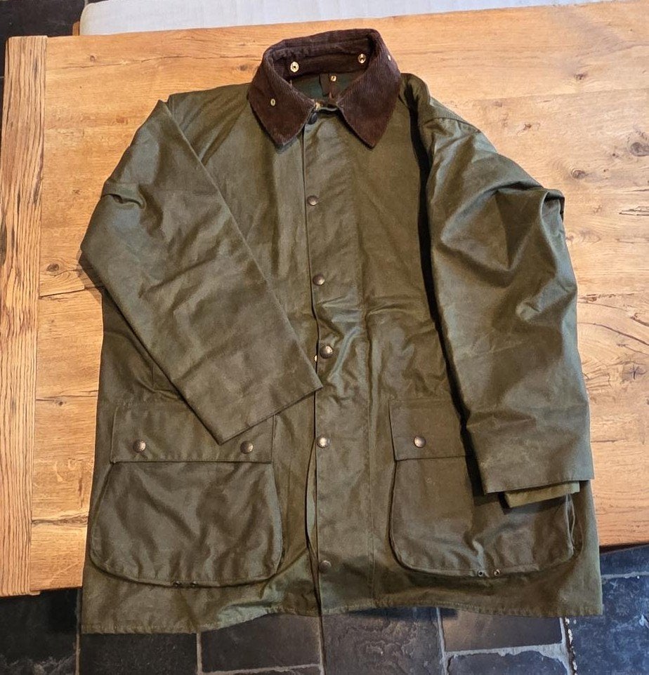 Barbour kaki gewaxte jas, Kleding | Heren, Barbour, Overige maten, Ophalen of Verzenden, Zo goed als nieuw