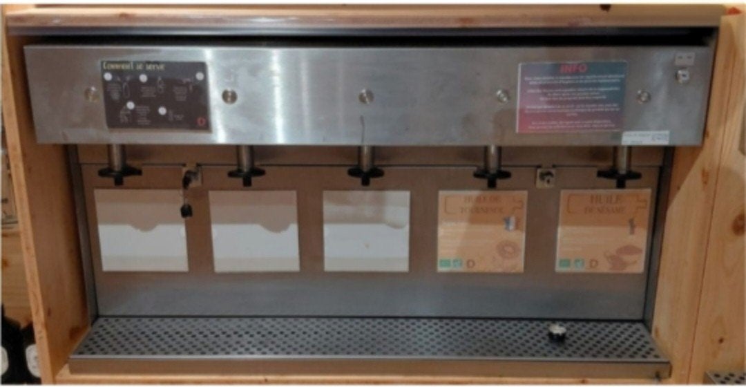 4 Distributeur automatique de liquide à pompe 5 bec / 6 bec., Articles professionnels, Enlèvement ou Envoi, Rayon Fruits et Légumes
