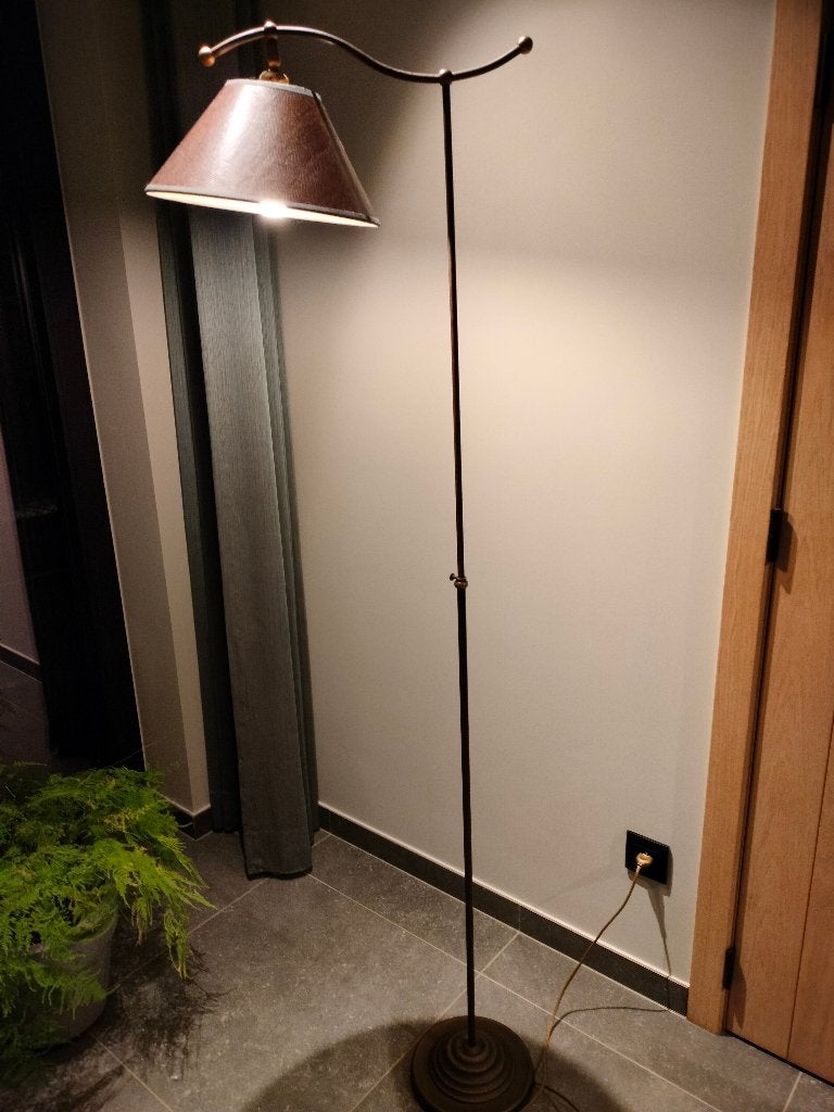 Frezoli vloerlamp (in hoogte verstelbaar), Ophalen, E27 (groot), Zo goed als nieuw, Metaal