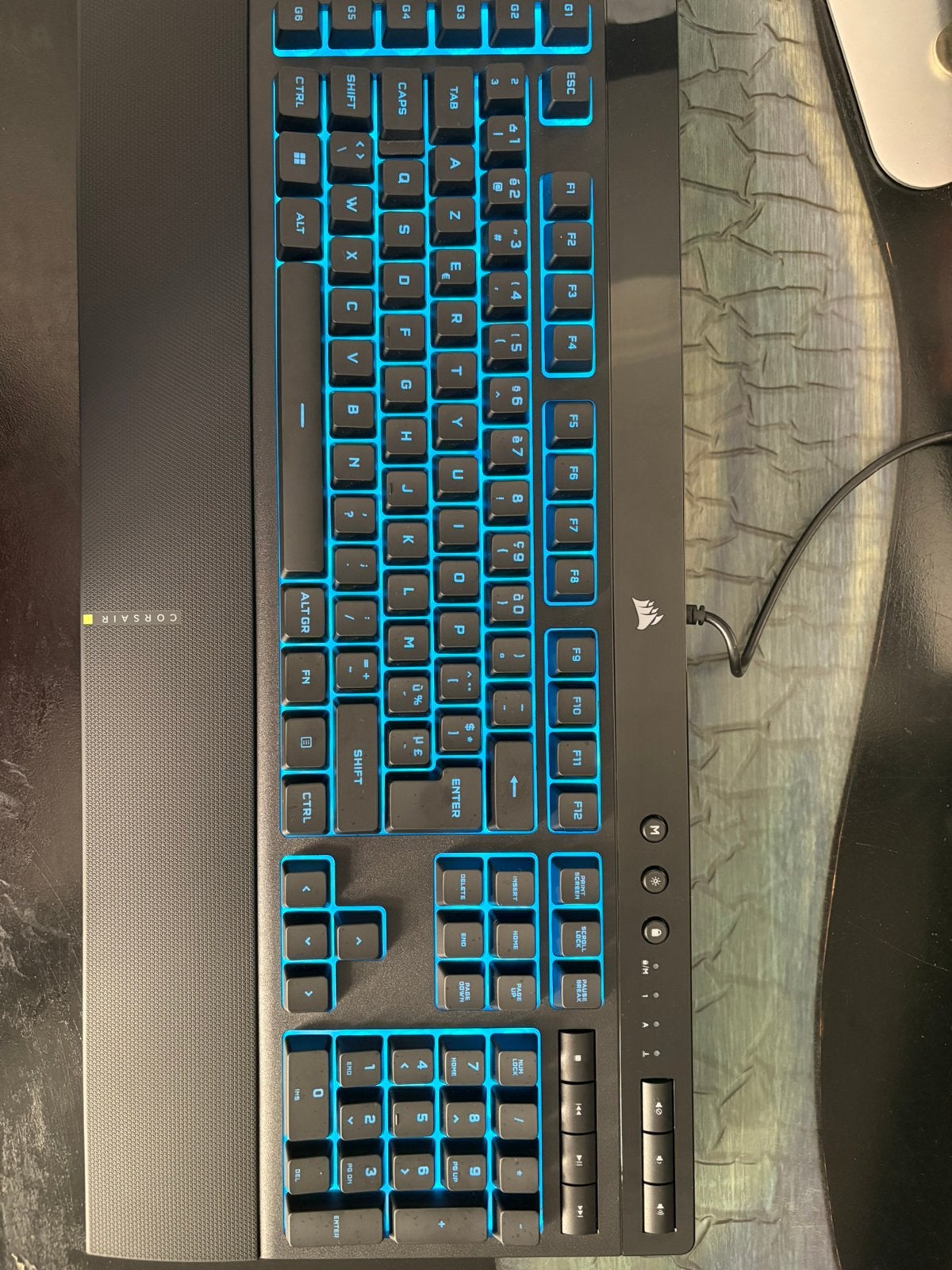Clavier gaming corsair, Informatique & Logiciels, Claviers, Clavier gamer, Azerty, Comme neuf, Enlèvement
