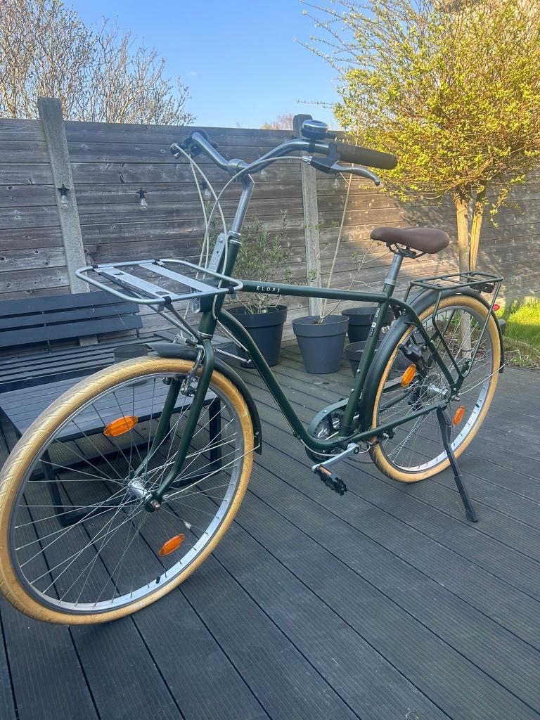 Stijlvolle, groene herenfiets te koop, Fietsen en Brommers, Ophalen, Zo goed als nieuw, Overige merken, Versnellingen