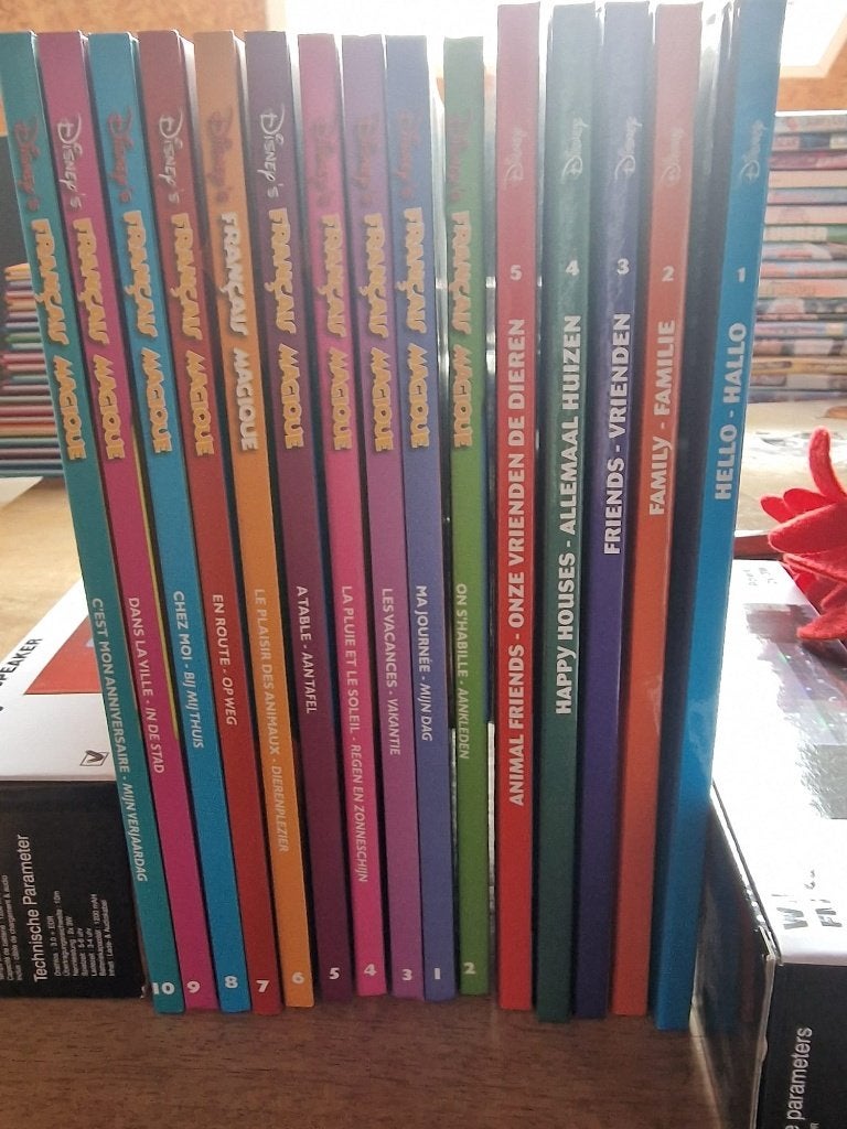 Frans en Engels leren met Disney illustatratieboekje + CD, Verzamelen, Disney, Ophalen, Zo goed als nieuw, Overige typen