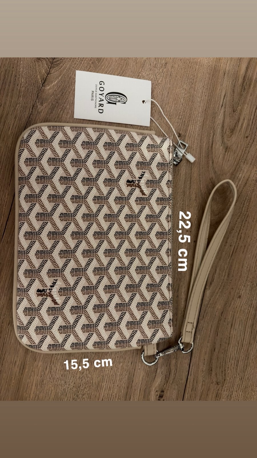 GOYARD SENAT POUCH, Ophalen, Nieuw, Beige