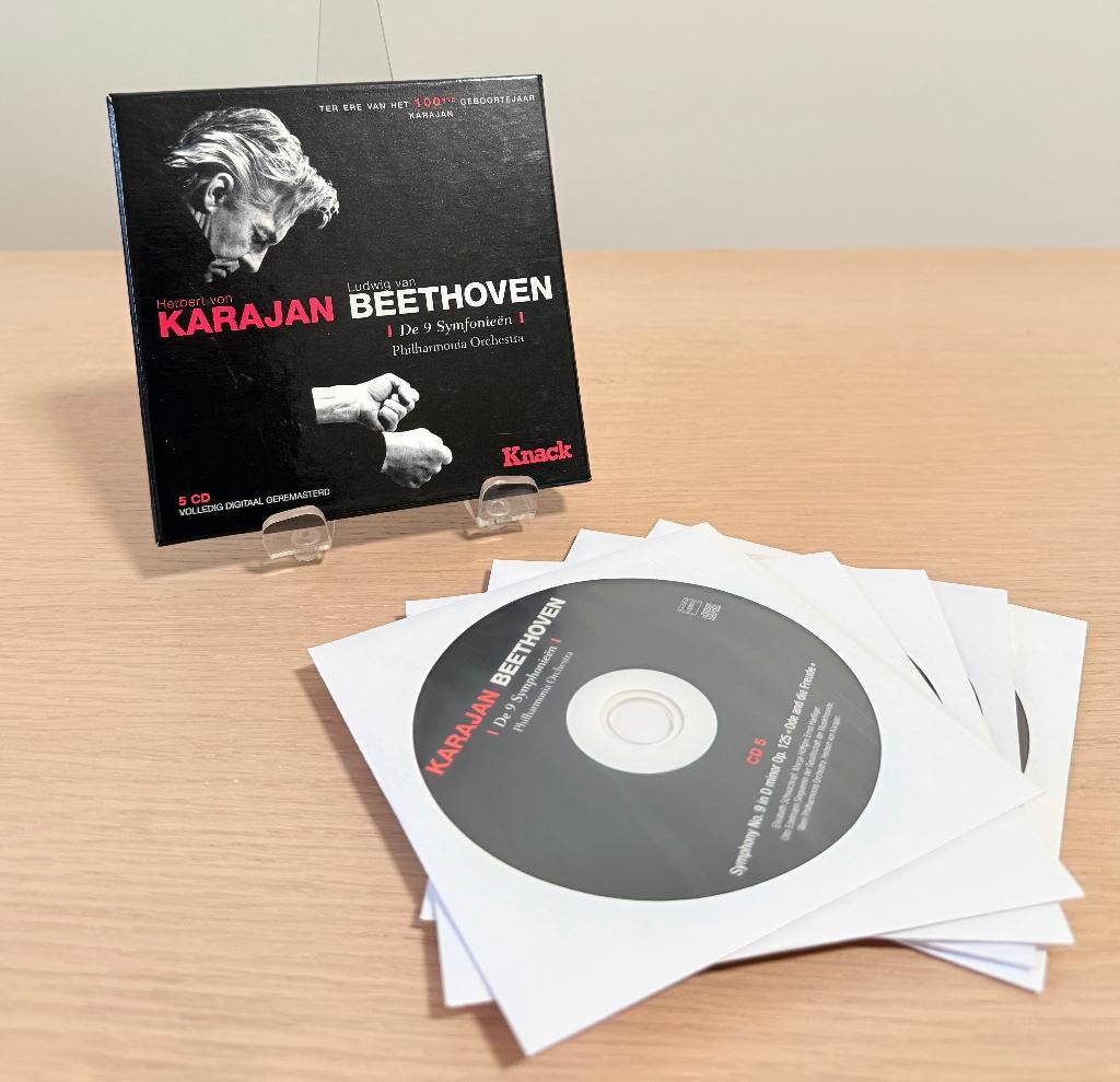 Karajan Beethoven / De 9 symfonieën / 5 x CD Boxset / NIEUW, Enlèvement ou Envoi, Symphonie, Comme neuf, Coffret