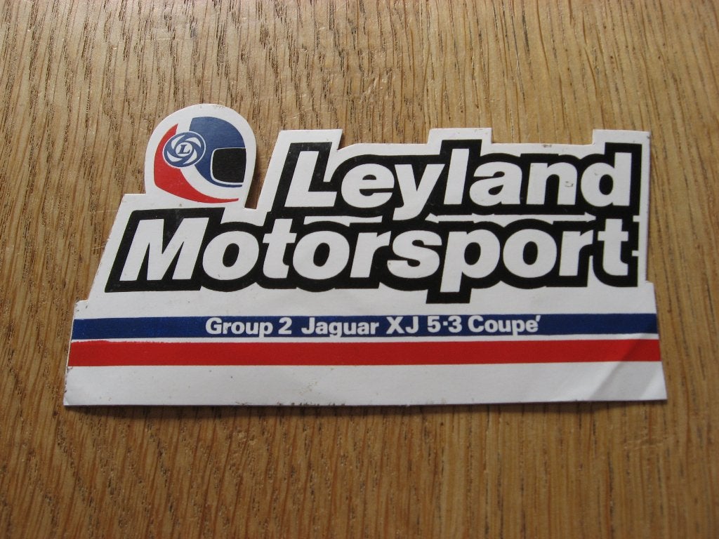 Sticker Leyland Motorsport Group 2 Jaguar XJ 5-3 Coupé, Ophalen of Verzenden, Nieuw, Auto of Motor