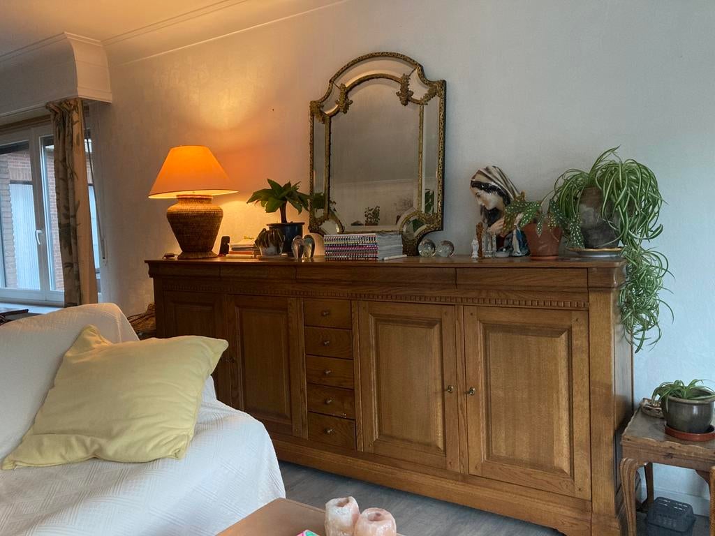 Massief eiken dressoir/ grote kast, landelijke stijl, Ophalen