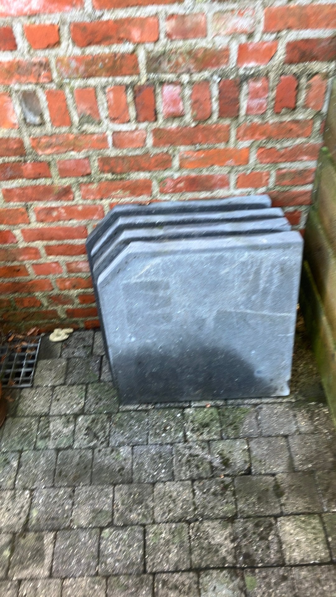 Zware parapluvoet in arduin, Tuin en Terras, Ophalen, Zo goed als nieuw, Beton