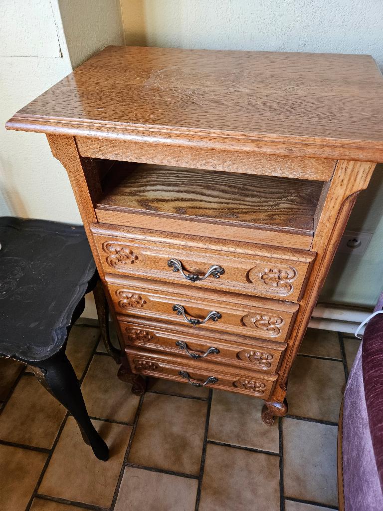 commode vintage, Maison & Meubles, Armoires | Commodes, Utilisé, Moins de 100 cm, 50 à 100 cm, 25 à 50 cm, Chêne, Autres essences de bois