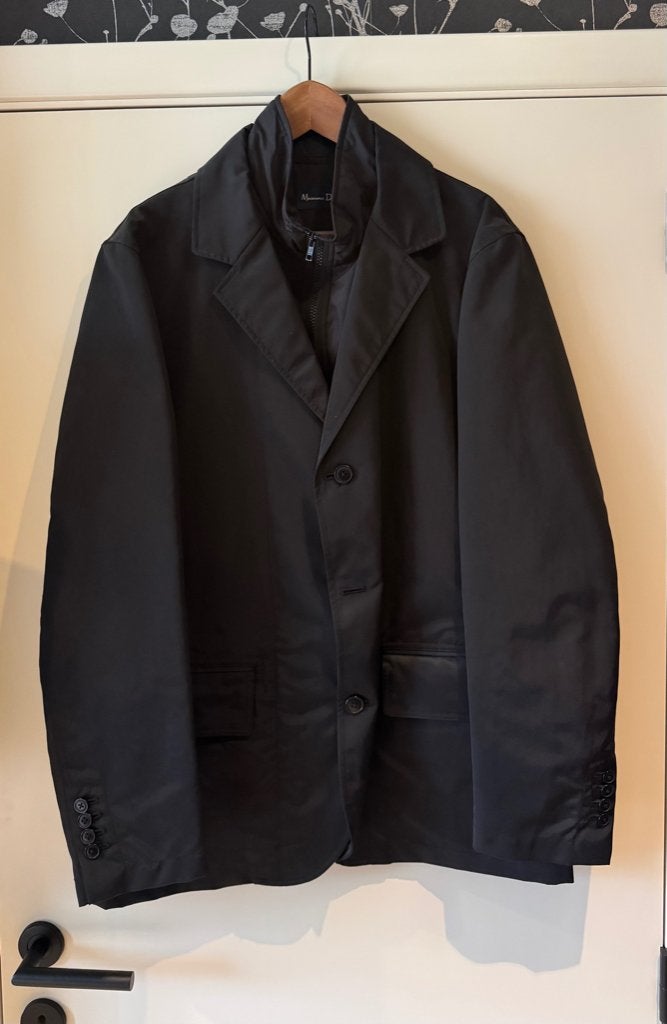Geklede jas Massimo Dutti, Maat 52/54 (L), Zwart, Ophalen of Verzenden, Zo goed als nieuw