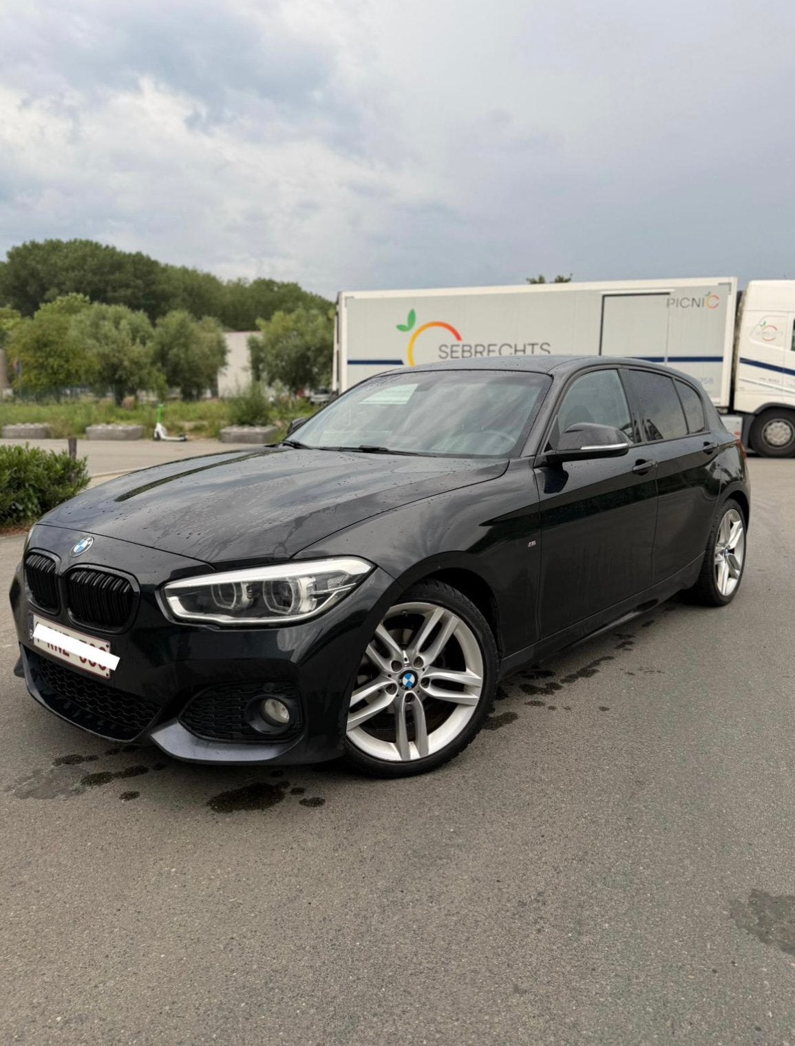 BMW 116d M Sport Automaat | 2015 | 177.000 km, Autos, Cuir, Achat, Euro 6, Noir