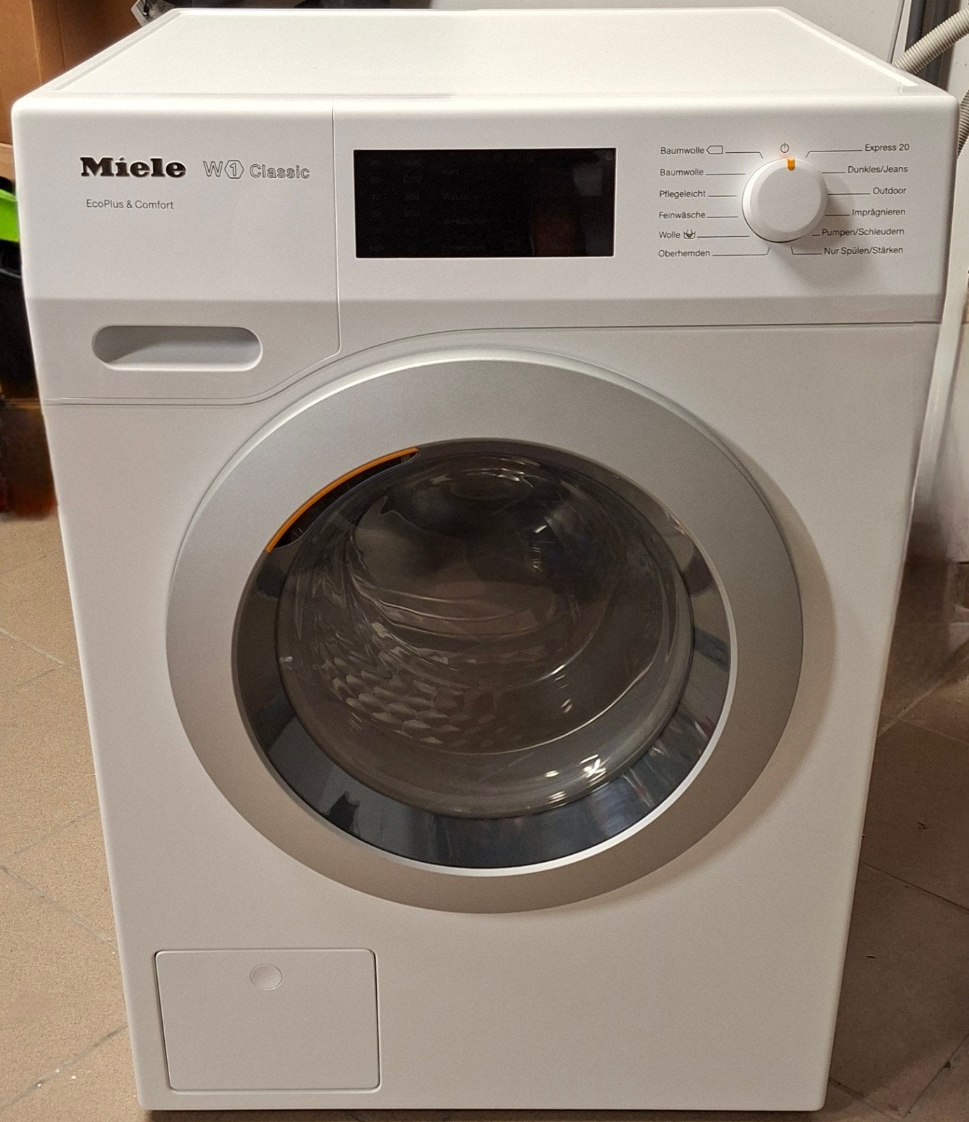 Lave linge Miele, 1200 à 1600 tours, 6 à 8 kg, Programme lavage à la main, Chargeur frontal