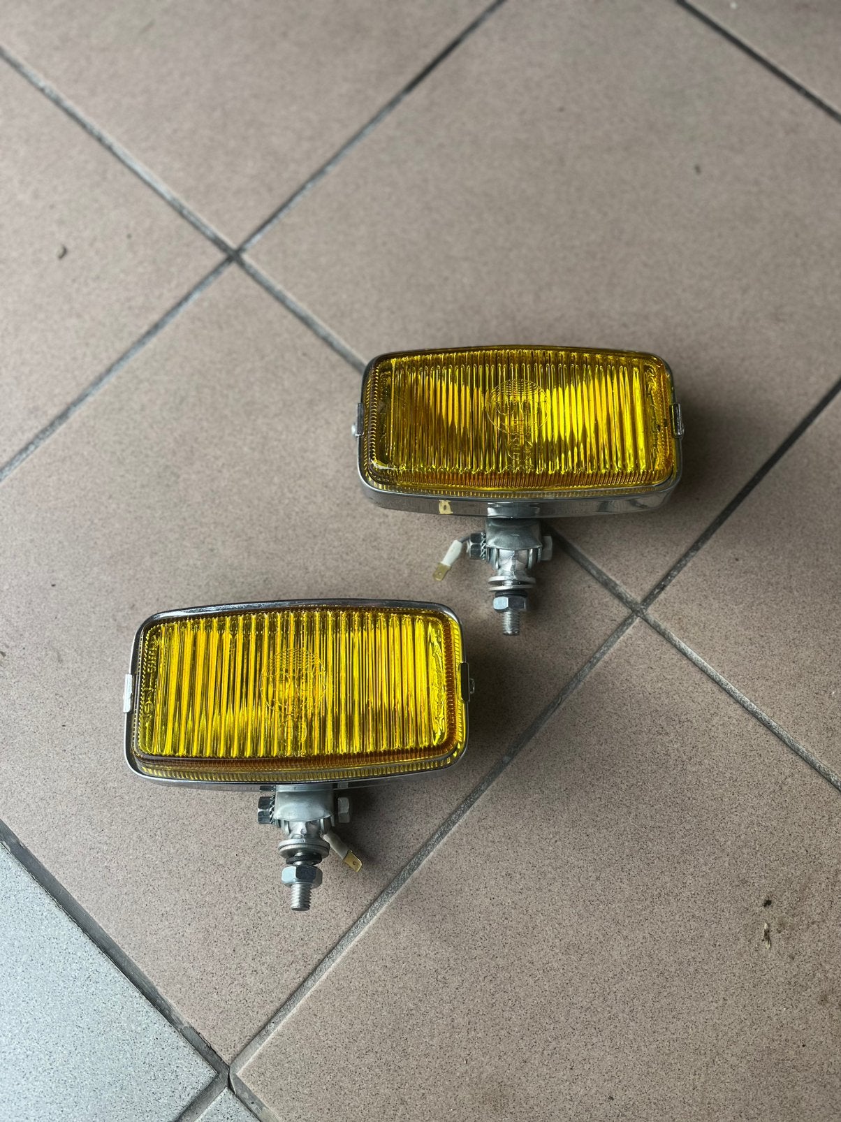 Set gele mistlampen – klassiek / oldtimer – 2 stuks, Auto-onderdelen, Ophalen