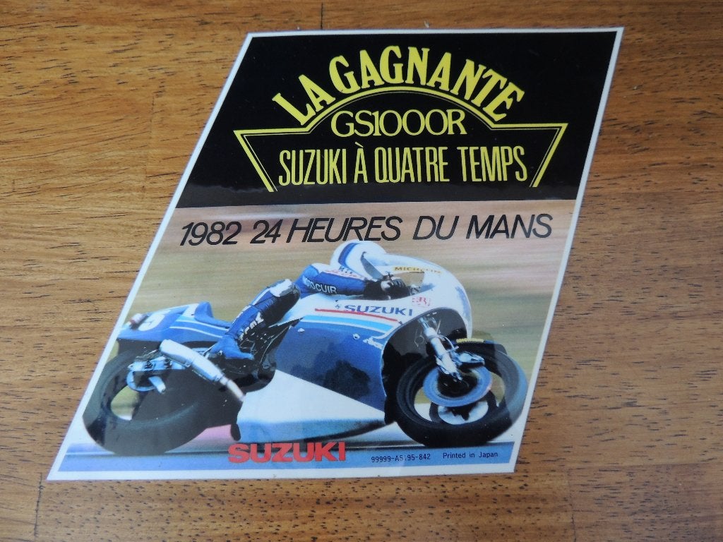 Suzuki GS 1000R  1982 24u Du Mans sticker, Enlèvement ou Envoi, Comme neuf, Voiture ou Moto
