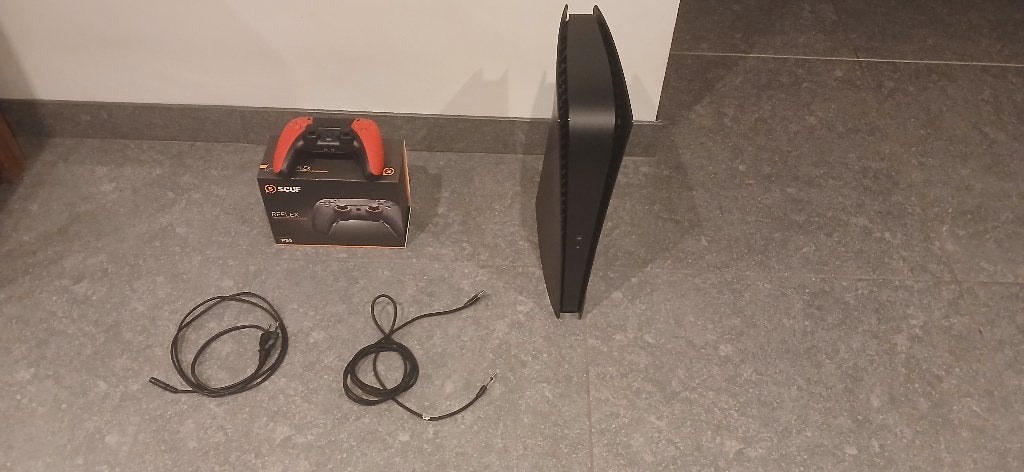 PS5 black digitale versie + Scuf Reflex te koop, Enlèvement, Utilisé, Playstation 5 Digital