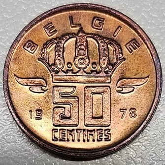 België : 50 Centiemen 1978 NL UNC Morin 699 Ref 16931, Postzegels en Munten, Ophalen of Verzenden, Brons, Losse munt