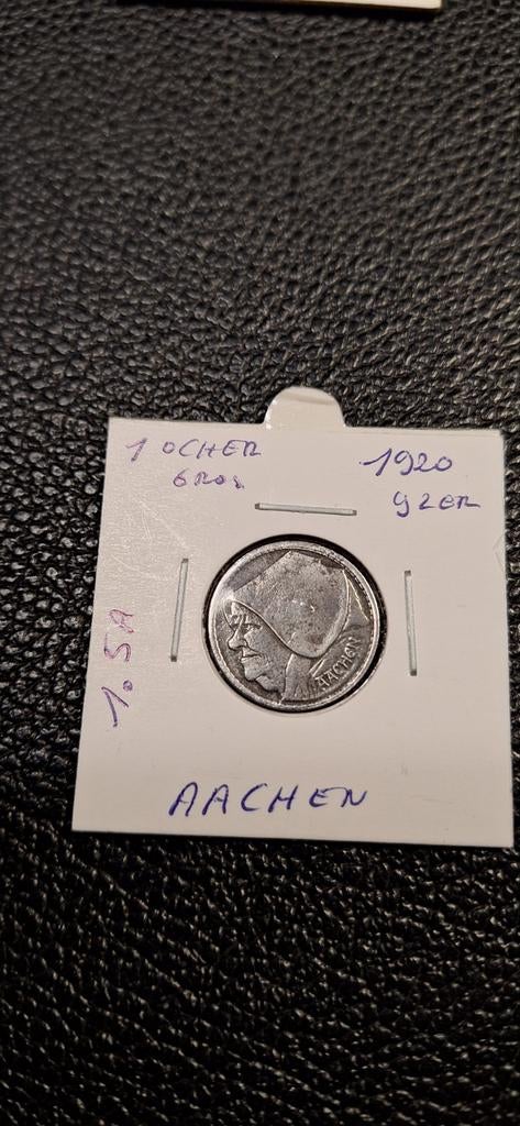 Duits notgeld 1 öcher grosche 1920 Aachen ijzer, Ophalen of Verzenden