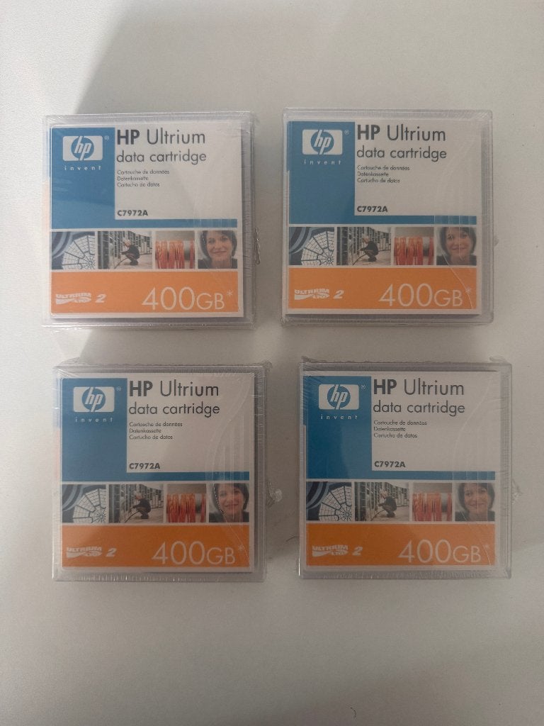 4 x HP C7972A 400GB Data Cartridge, Computers en Software, Harde schijven, Server, Nieuw, HP, 400GB
