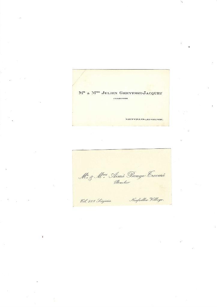 Neufvilles  Carte de visite ancienne, Verzamelen, Geboortekaartjes en Visitekaartjes, Verzenden, Visitekaartje