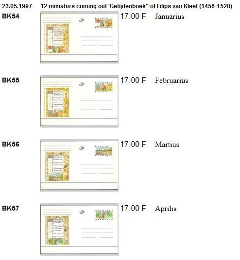 Postkaarten Getijdenboek België, Ophalen of Verzenden, 1980 tot heden, Ongelopen