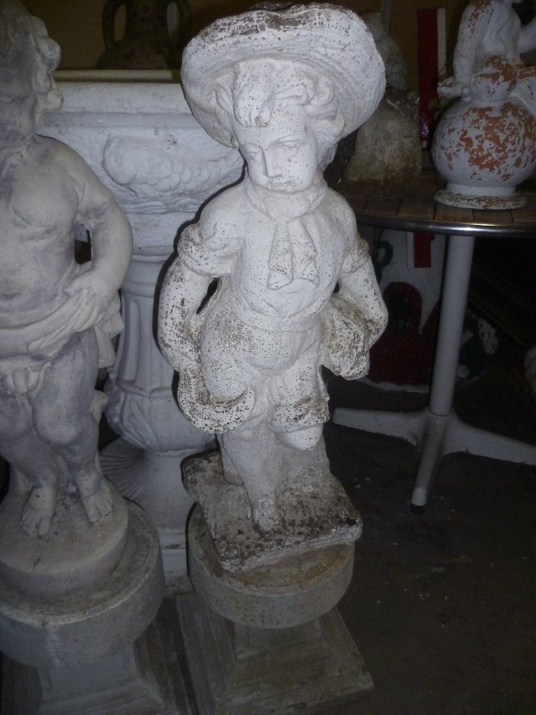 OUD STENEN TUINBEELD EN SOKKEL, Ophalen
