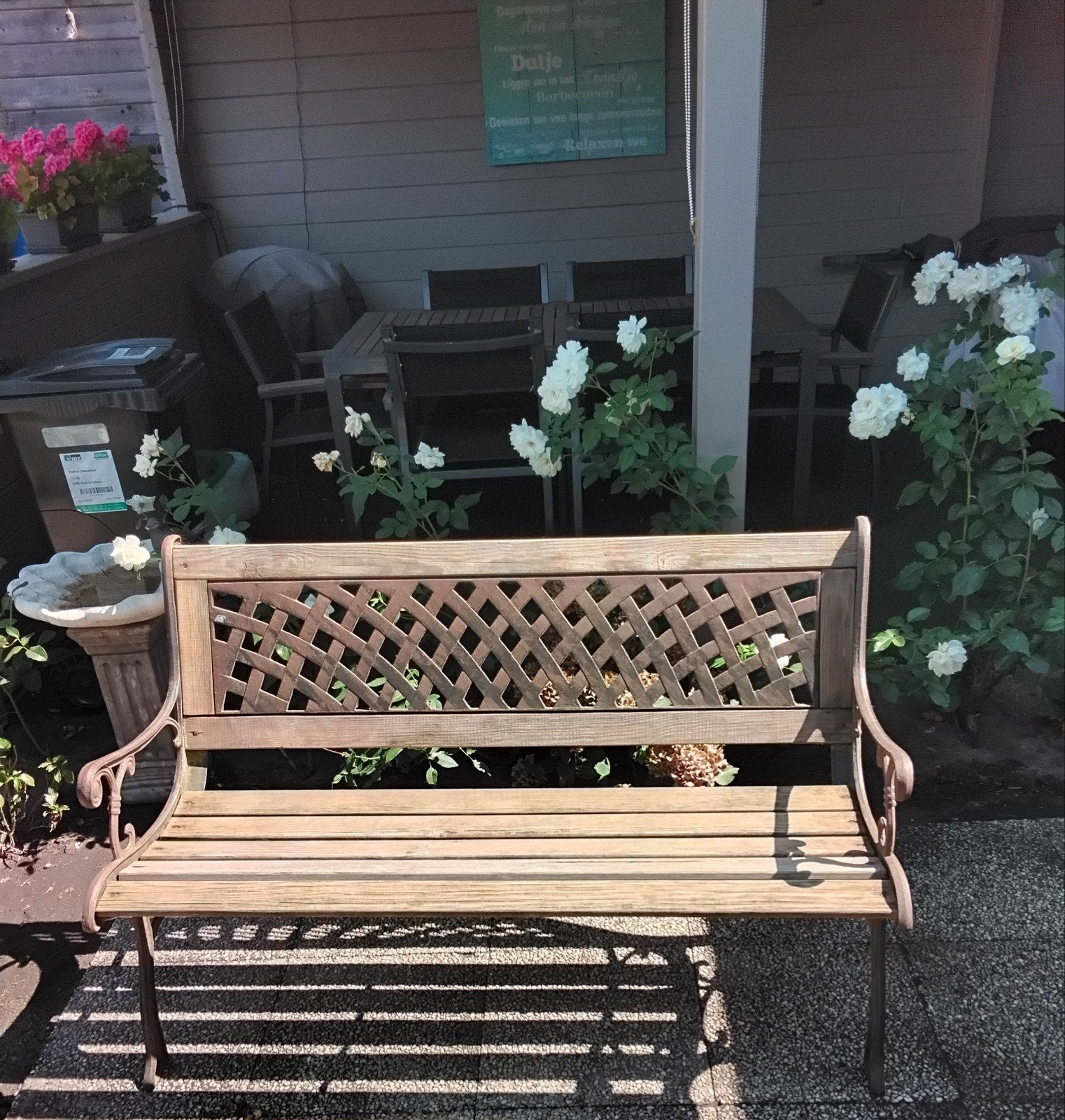 tuinbank, Tuin en Terras, Ophalen, Gebruikt, Hout