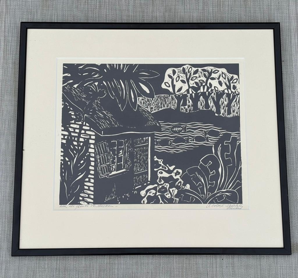 Houtsnede - geschenk Anderlecht-Standaard, Ophalen of Verzenden, Houtsnede, Gesigneerd
