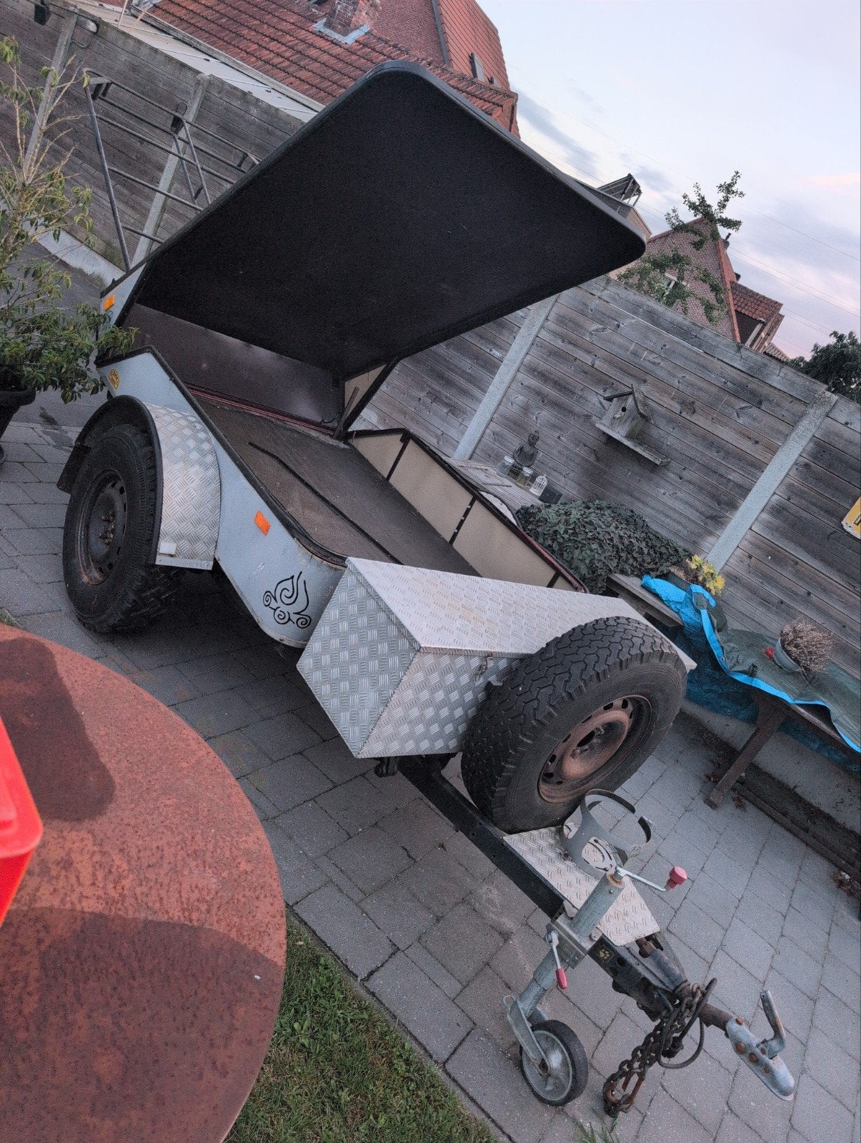 Aanhangwagen leger, camping trailer, onderstel, remork,, Auto diversen, Aanhangers en Bagagewagens, Ophalen, Gebruikt