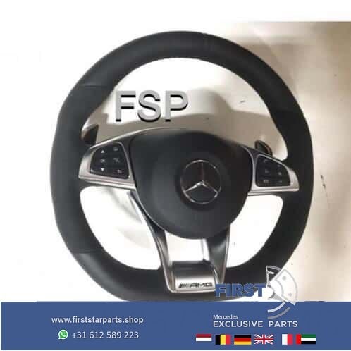 C63 AMG Performance stuur + airbag Mercedes C Klasse 2018 63, Gebruikt, -, Ophalen of Verzenden, -