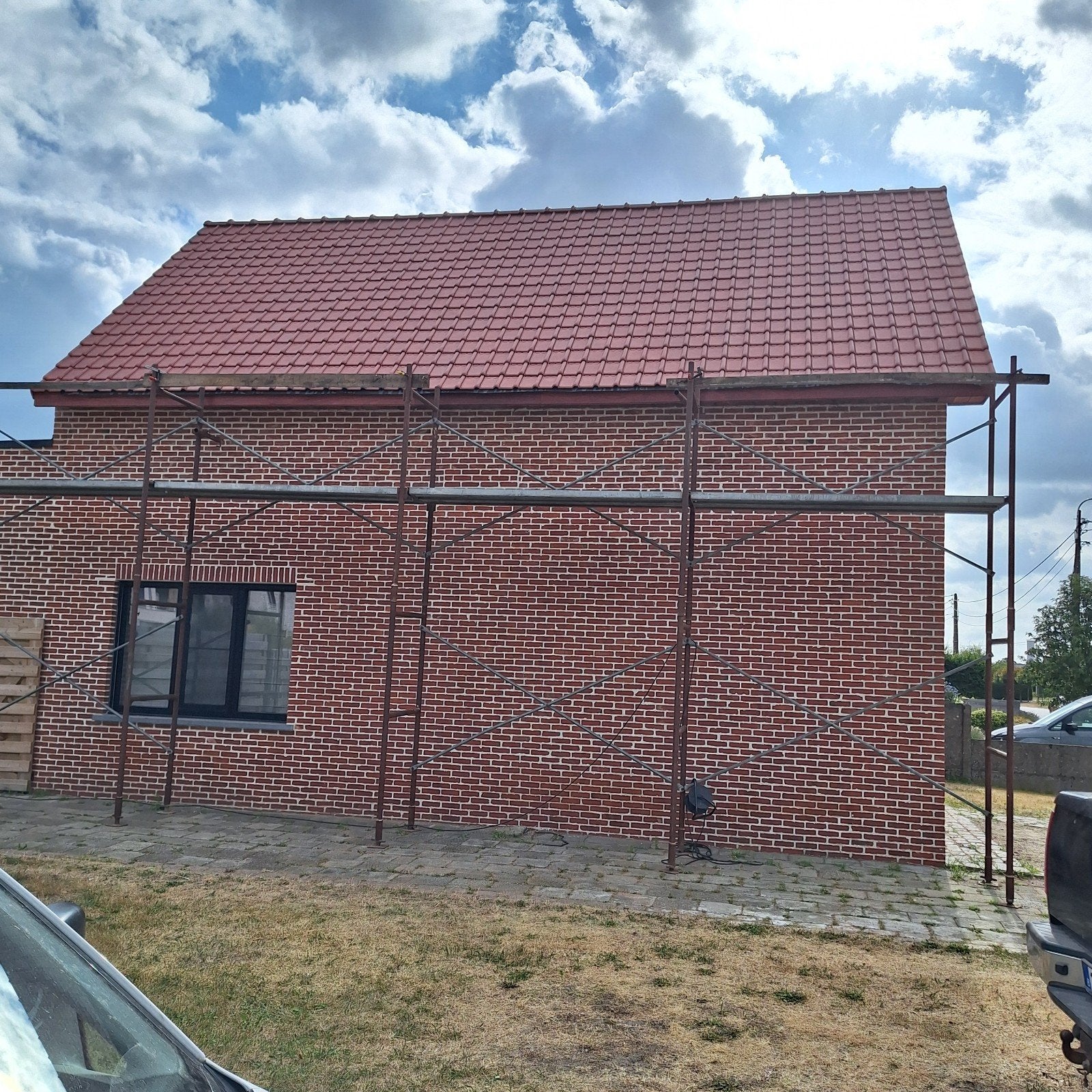 bouwstelling  , gevelsteiger, Doe-het-zelf en Bouw, Steigers, Ophalen, Gebruikt
