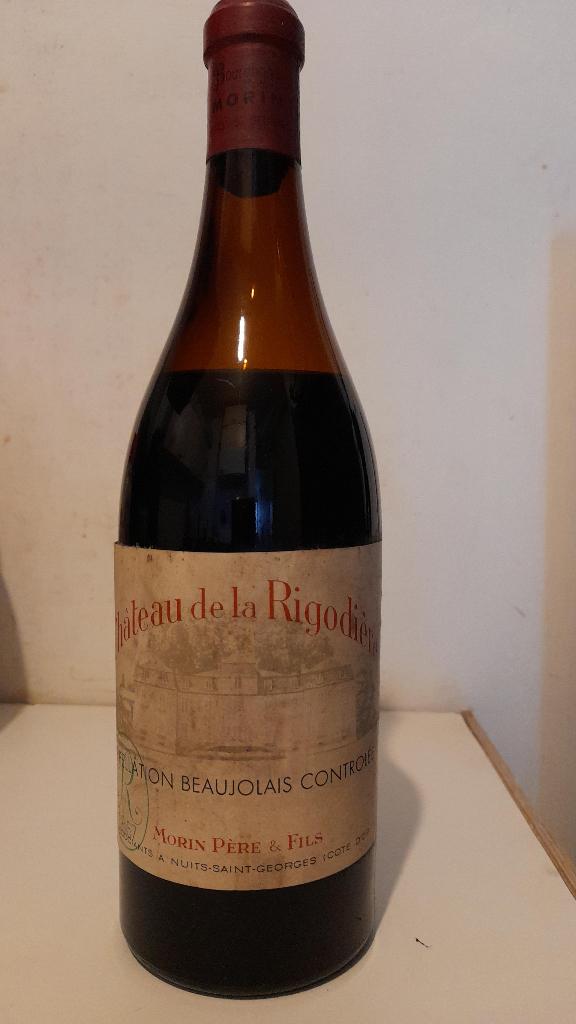 1  Vlees wijn 1967 bj , Chateau de la Rigodiere Morin Pere, Ophalen, Frankrijk, Nieuw, Rode wijn
