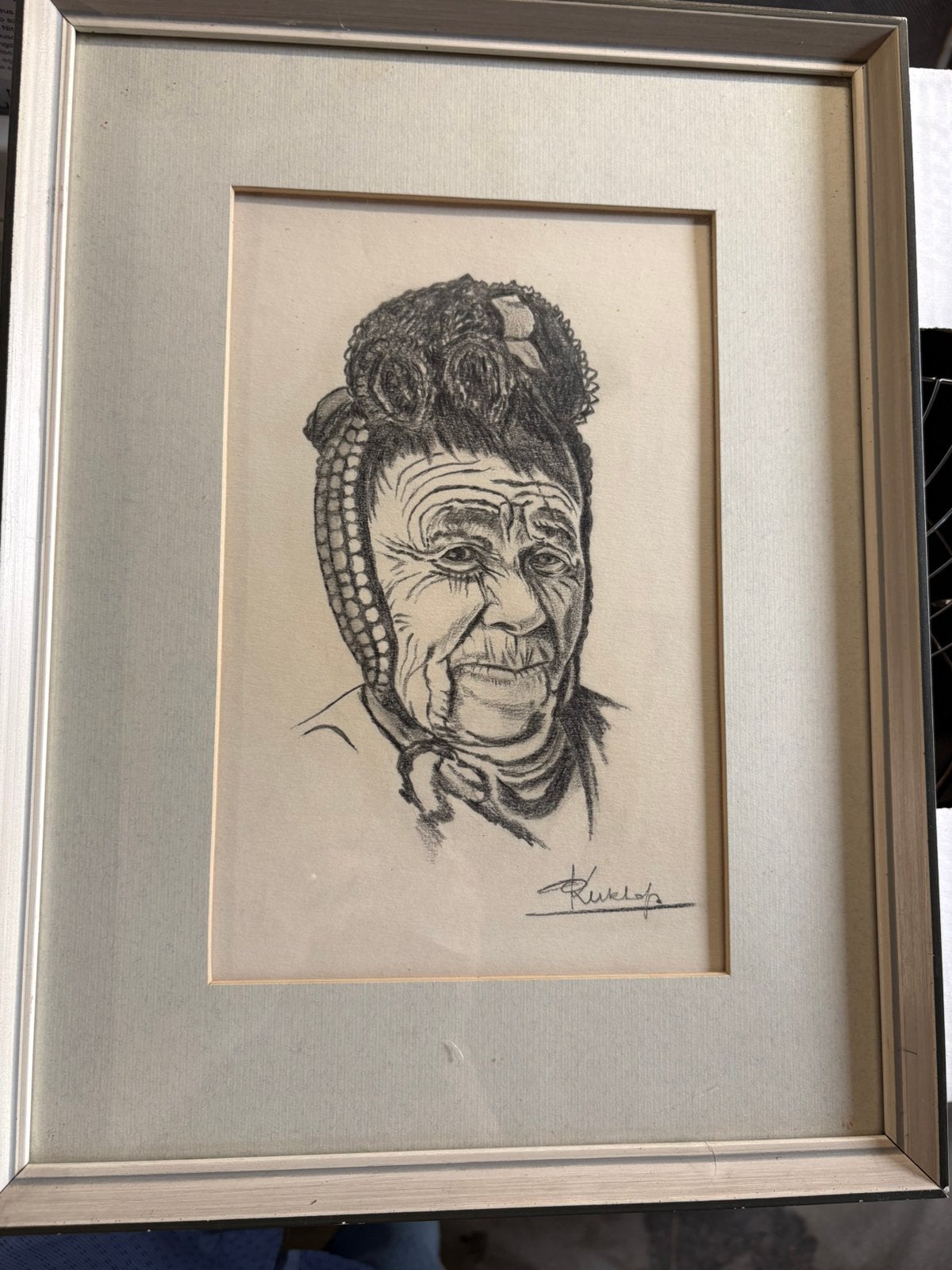La femme du fermier du polder – œuvre d'art signée  – 45 €, Antiquités & Art, Art | Dessins & Photographie, Enlèvement ou Envoi