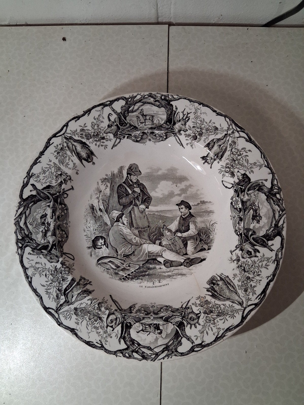 diep bord jacht wild villeroy boch, Antiek en Kunst, Ophalen of Verzenden