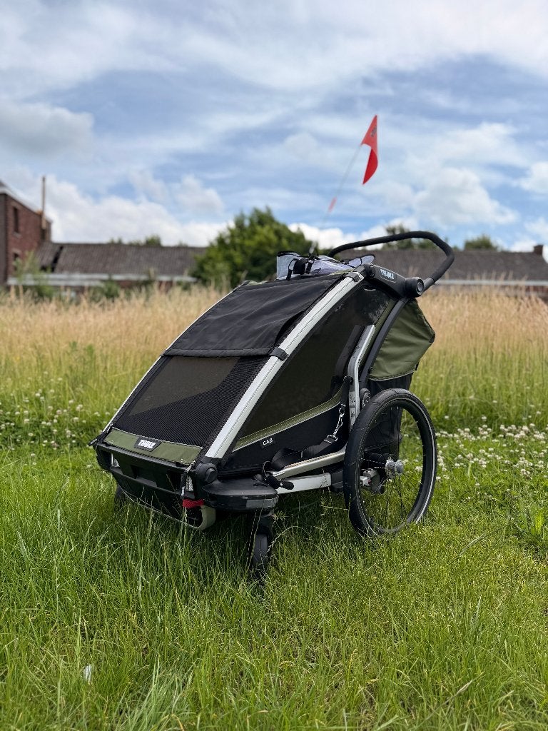 Thule Chariot Cab 2 fietskar + drankhouder | topstaat, Ophalen, Gebruikt, Opvouwbaar, 40 tot 60 kg