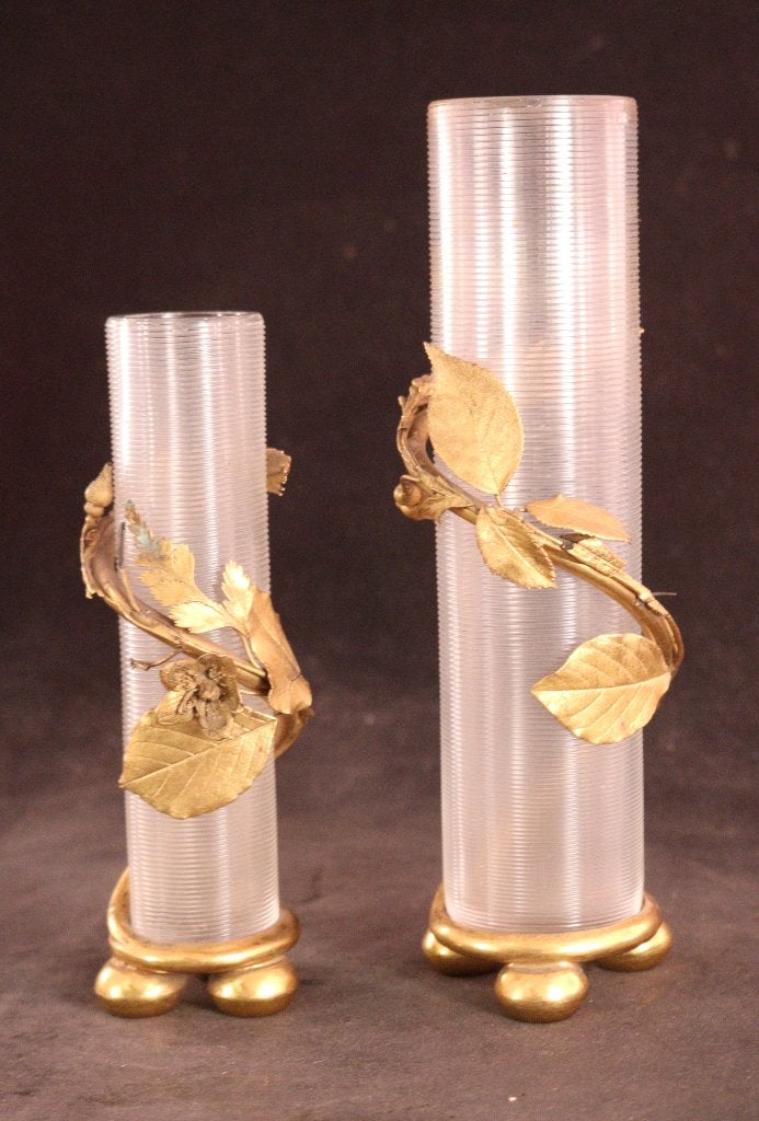 Paire de vases anciens taillés, Antiquités & Art, Enlèvement ou Envoi