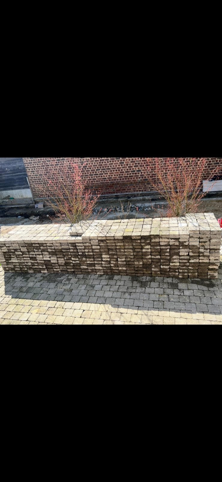 Grijze betonklinkers, Tuin en Terras, Tegels en Klinkers, Ophalen, Zo goed als nieuw