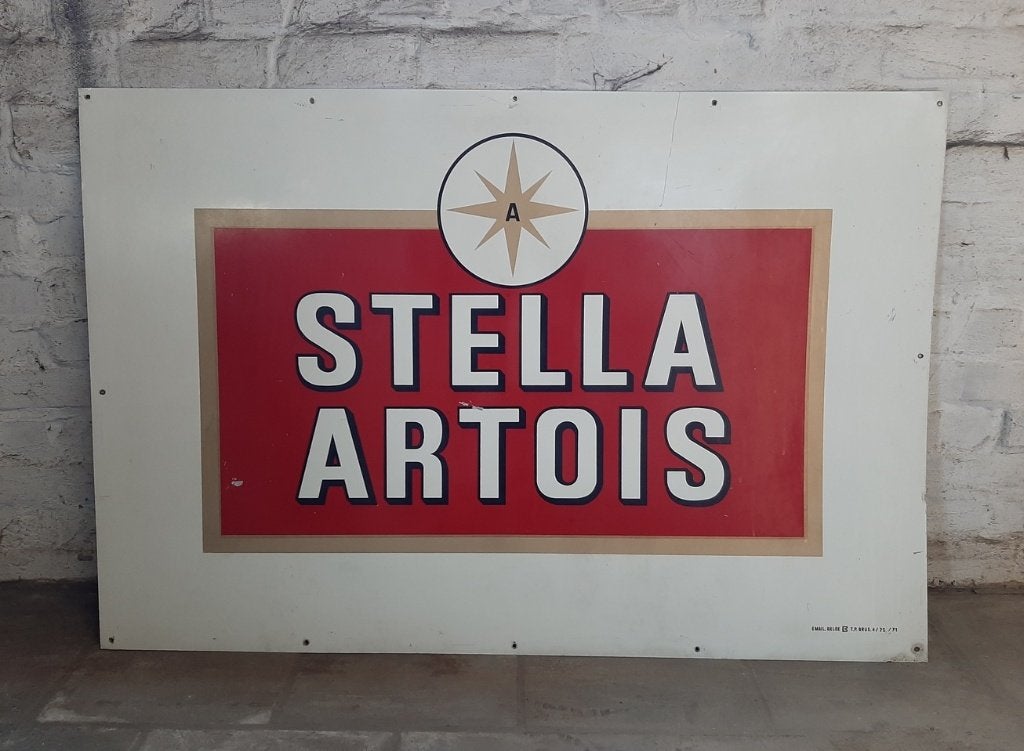 Stella Artois Emaillerie Belge, Ophalen, Gebruikt, Reclamebord, Plaat of Schild, Stella Artois