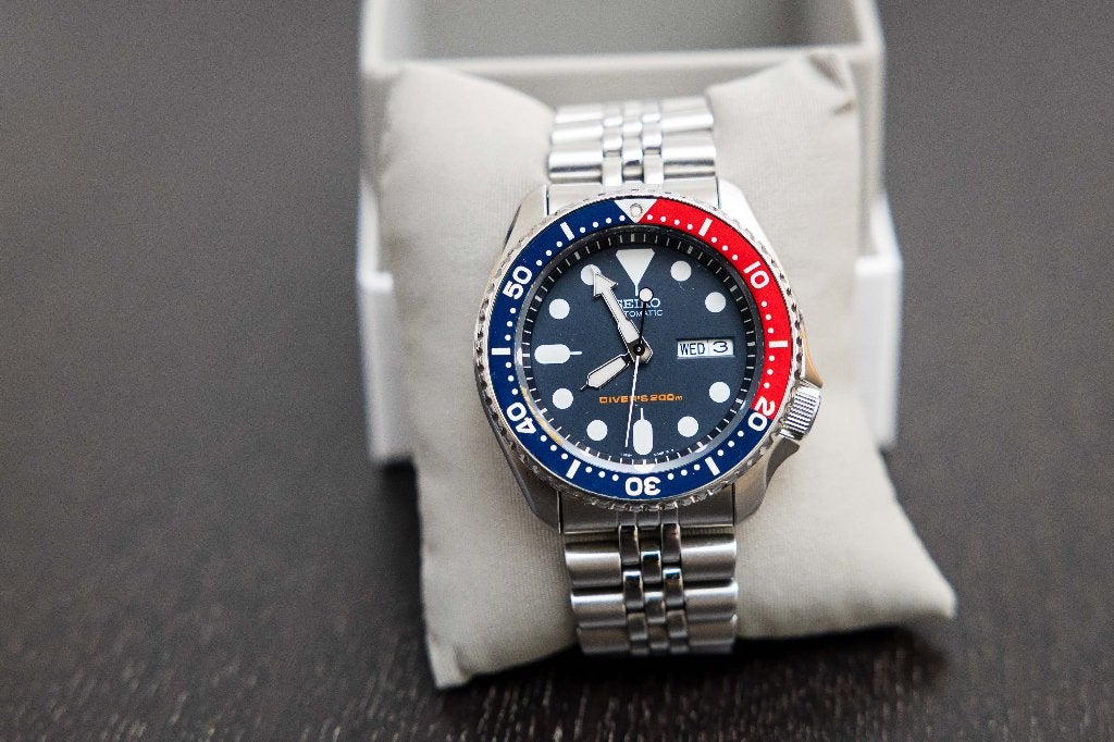 Seiko SKX009 Pepsi Te Koop, Bijoux, Sacs & Beauté, Montre-bracelet, Seiko, Enlèvement ou Envoi, Acier