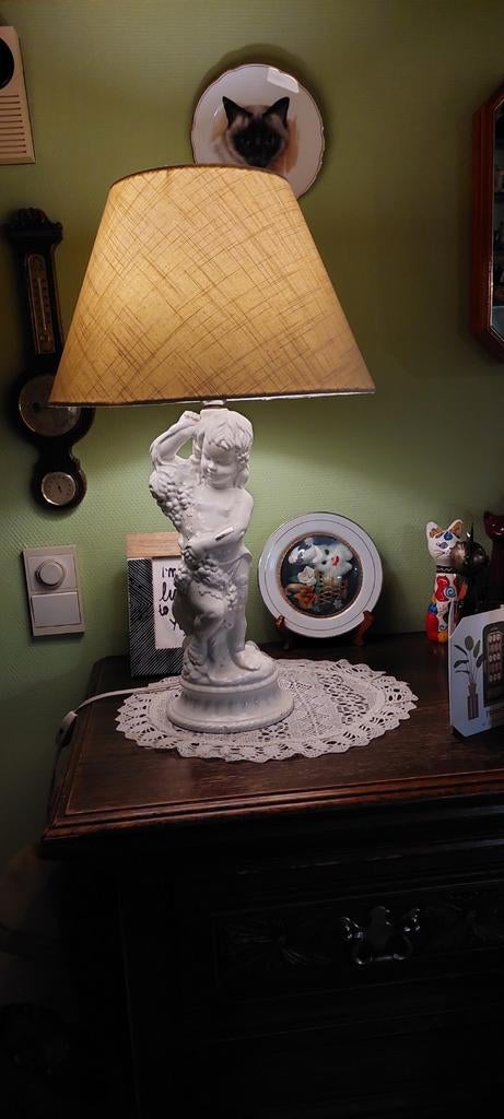 Mooie porseleinen staanlamp base made in italie 63 cm hoog, Enlèvement ou Envoi