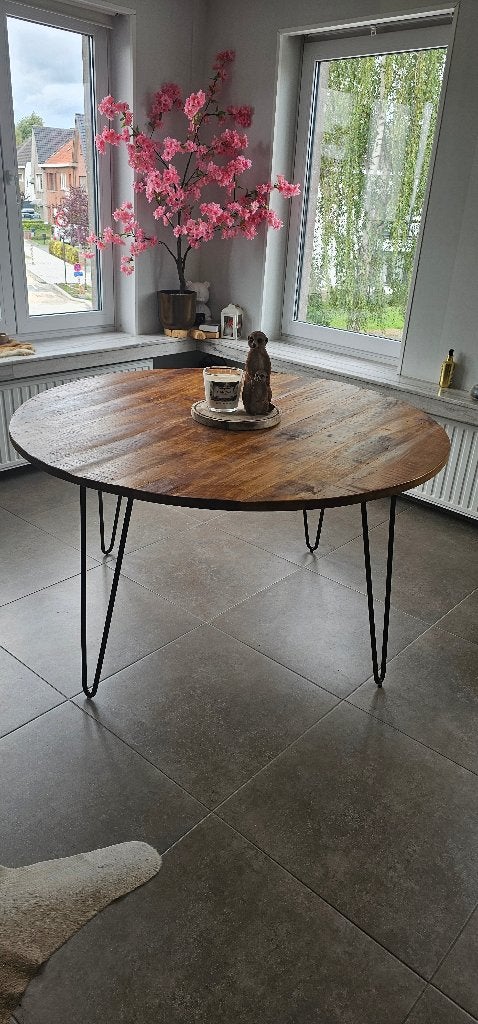 eettafel, Gebruikt, Rond, Vier personen, Ophalen