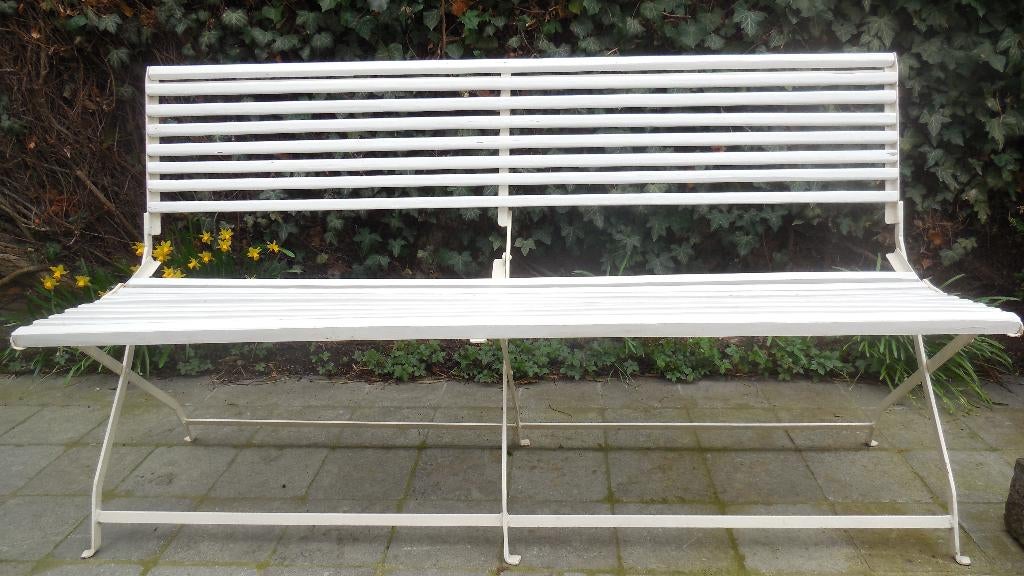 Oud tuinbankje.!! PRIJSVERLAGING !!, Tuin en Terras, Tuinbanken, Ophalen, Gebruikt