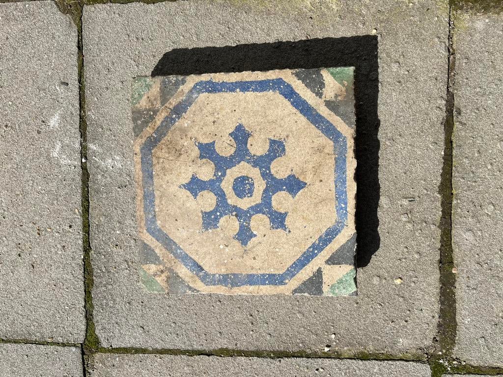 Portugese betontegels 20x20, Doe-het-zelf en Bouw, Ophalen, Gebruikt, 5 tot 10 m², Overige typen