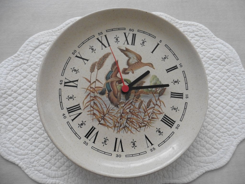 Prachtige keramische wandklok (zandsteen), Ophalen