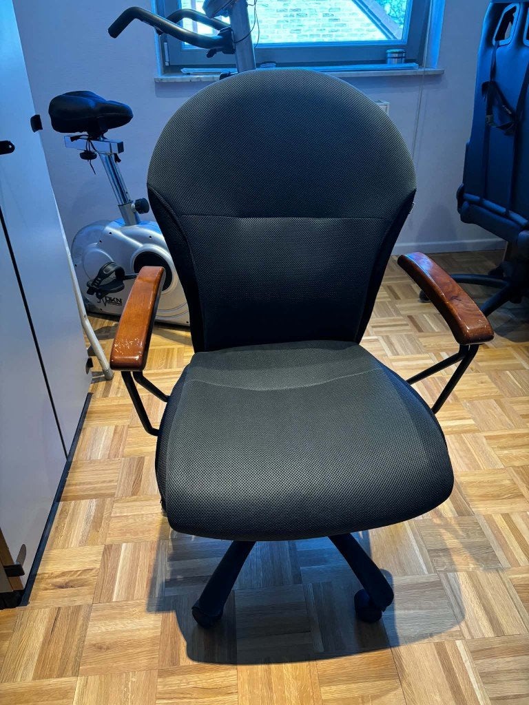 Fauteuil de bureau en tissu vert Igo, Utilisé, Chaise de bureau, Ergonomique, Vert