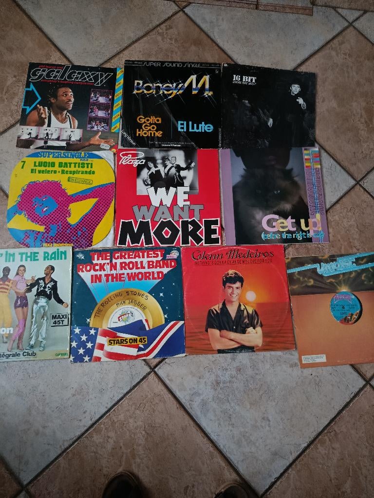 Lot de 10 Maxi 45t RPM divers, Enlèvement ou Envoi, 1980 - 1989, Utilisé