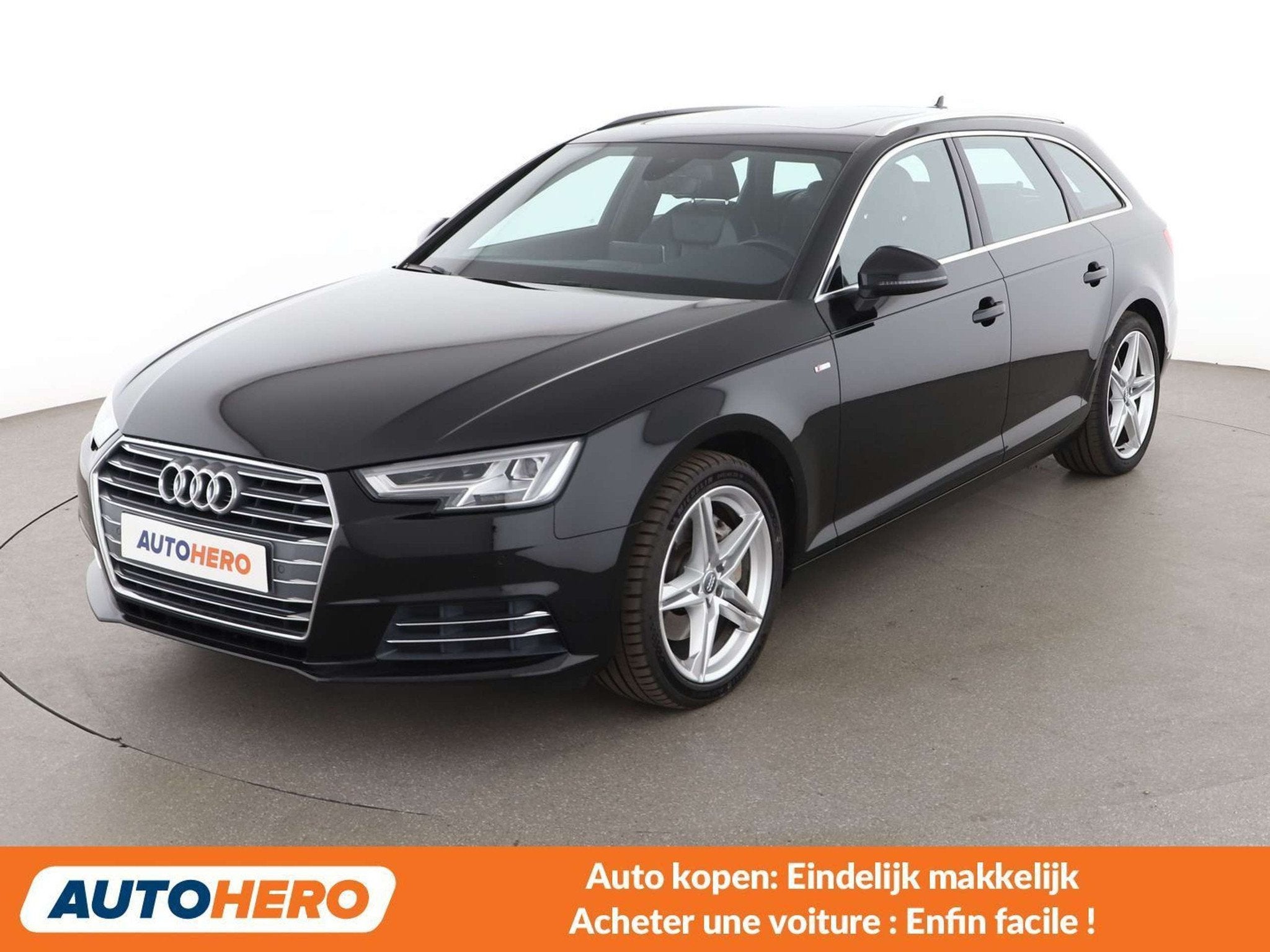 Audi A4 2.0 TDI Sport (bj 2017, automaat), Gebruikt, Zwart, Leder, 140 kW